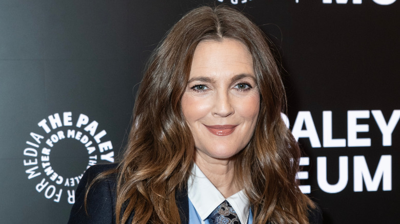 Drew Barrymore on the Paley Center red carpet