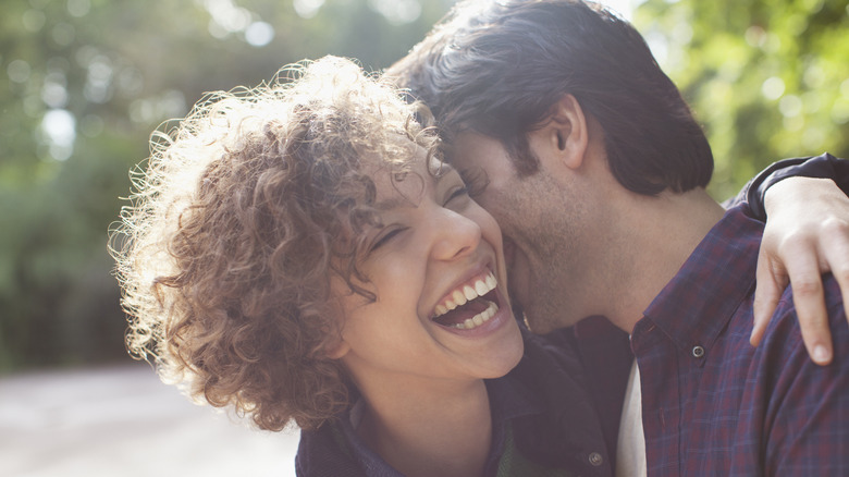 happy couple smiling 