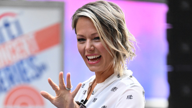 Dylan Dreyer waves to the Today show crowd