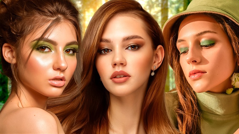 Composite women earth toned eyeshadow
