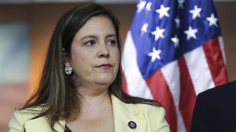 Elise Stefanik at a press briefing