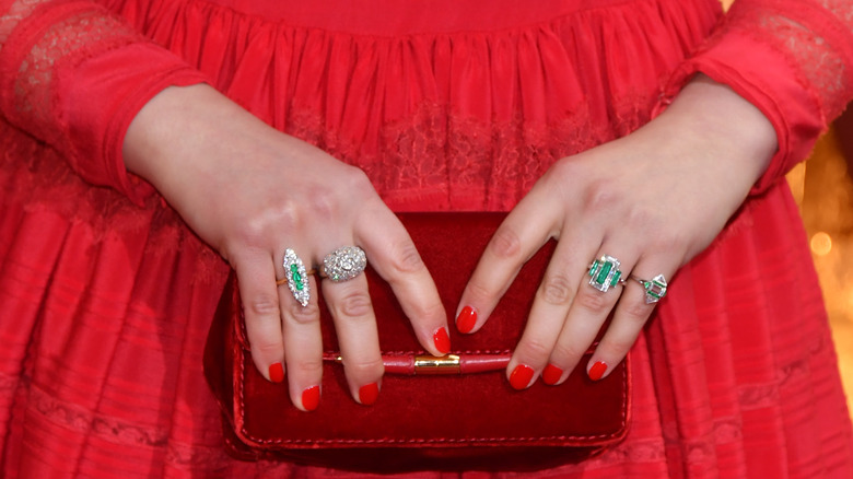 Ginnifer Goodwin emerald engagement ring
