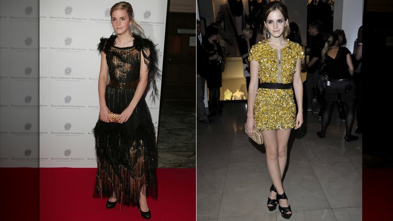 Emma Watson in 2007 and 2009