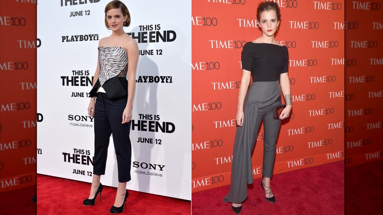 Emma Watson in 2013 and 2015