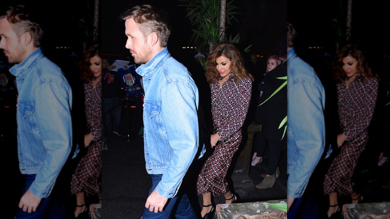 Ryan Gosling and Eva Mendes seen at Tao Restaurant for SNL after party on September 30, 2017
