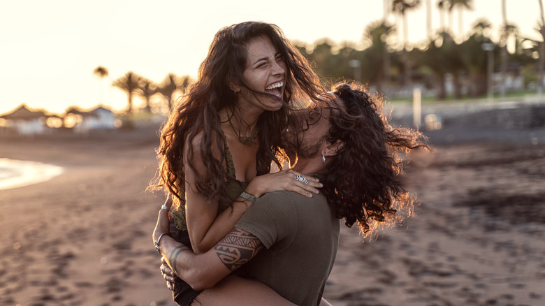 Happy couple on a beach