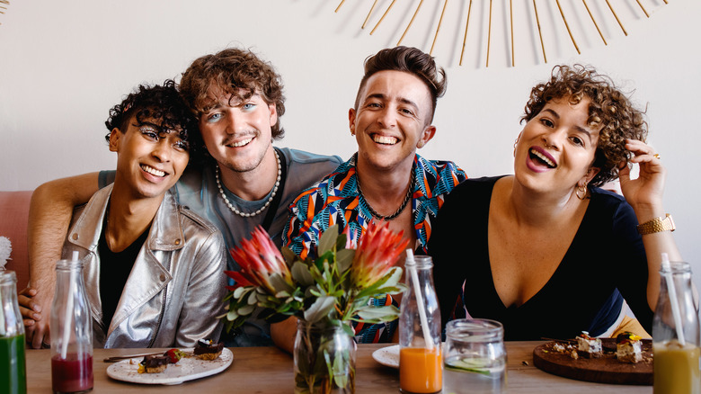 Group of friends smiling 