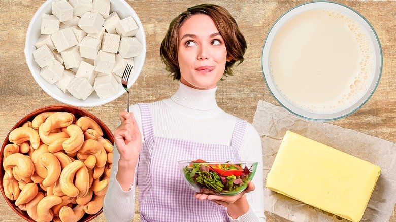 Woman eating according to portfolio diet