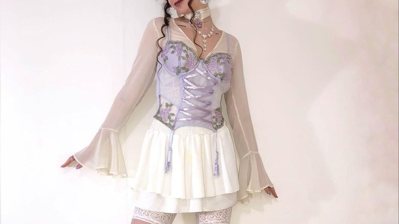 corset over a dress