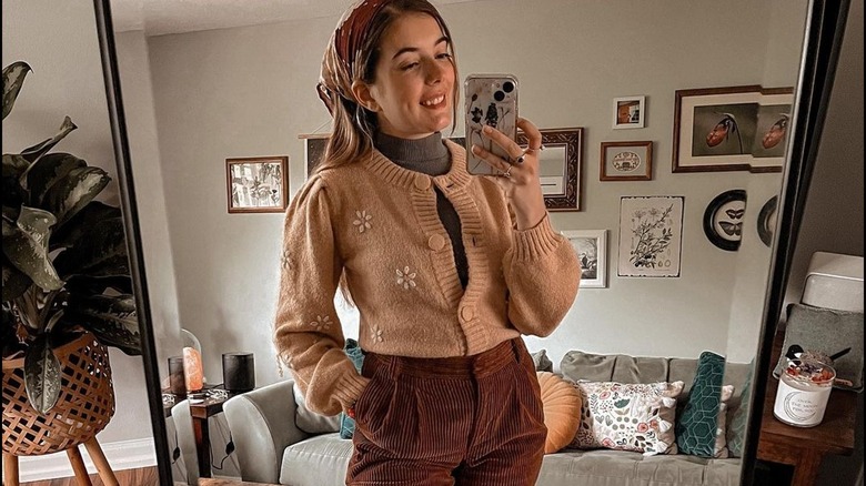 Cozy fall fairycore outfit