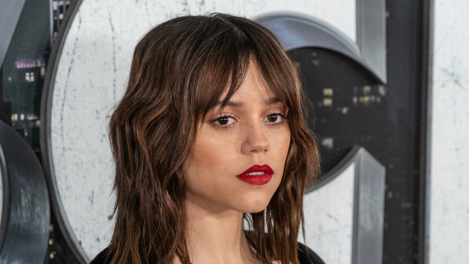 sachin and babi light blue dress Jenna Ortega wears see-through latex gown and gothic glam for 'Wednesday'  season 2 premiere main image 1