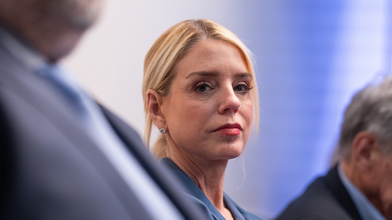 Pam Bondi with a ponytail