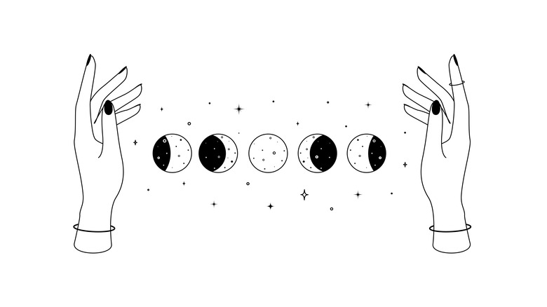 Moon phases illustration