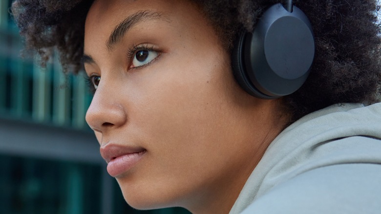 Woman with headphones