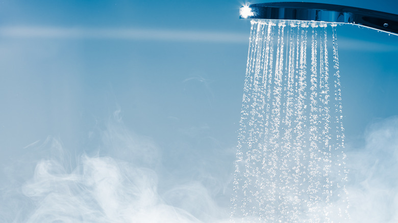 shower running