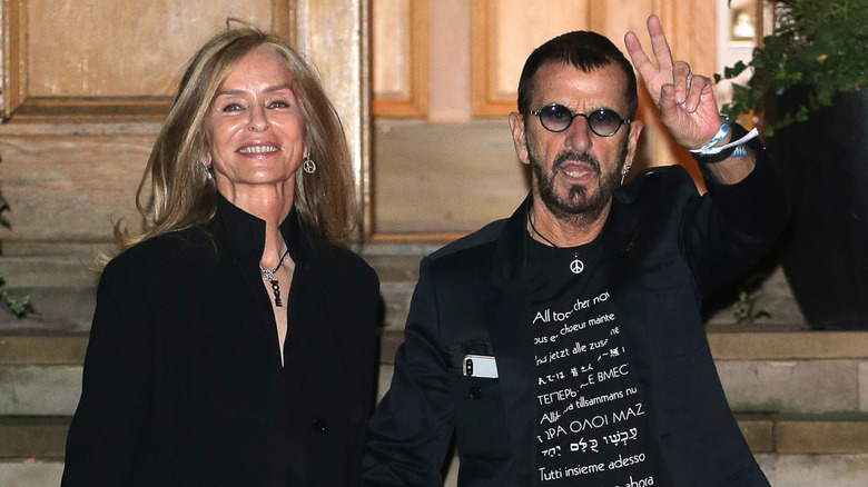 Barbara Bach pictured with Ringo Starr
