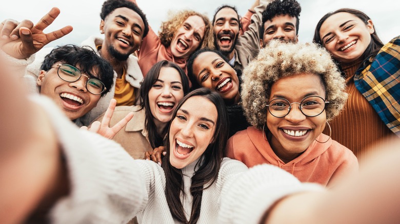 Friends smiling for picture