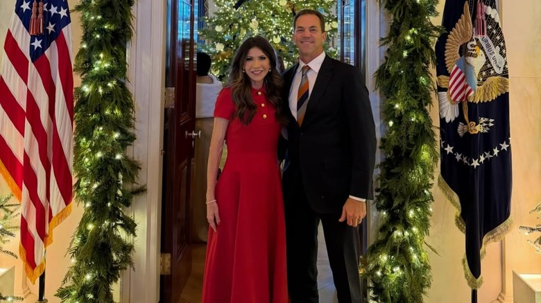 Kristi Noem and Bryon Noem smiling