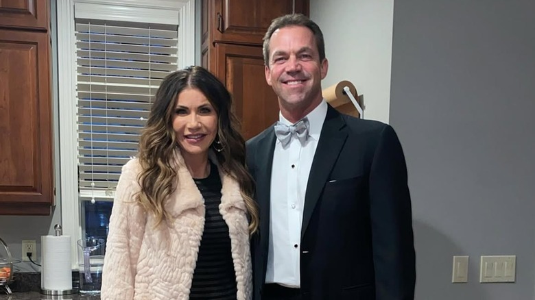 Kristi Noem and Bryon Noem smiling