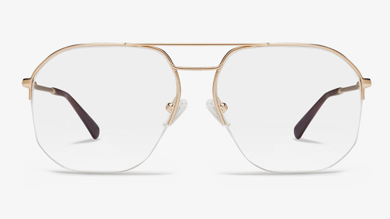 Gold rimmed glasses