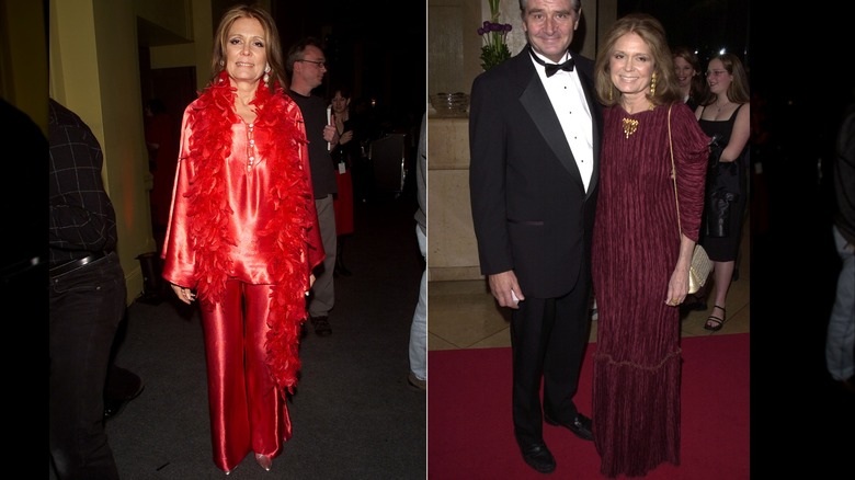 Gloria Steinem attends the after-party gala for the 'The Vagina Monologues' benefit in New York City in February 2001 / Gloria Steinem at the 15th annual Genesis Awards in Beverly Hills in March 2001