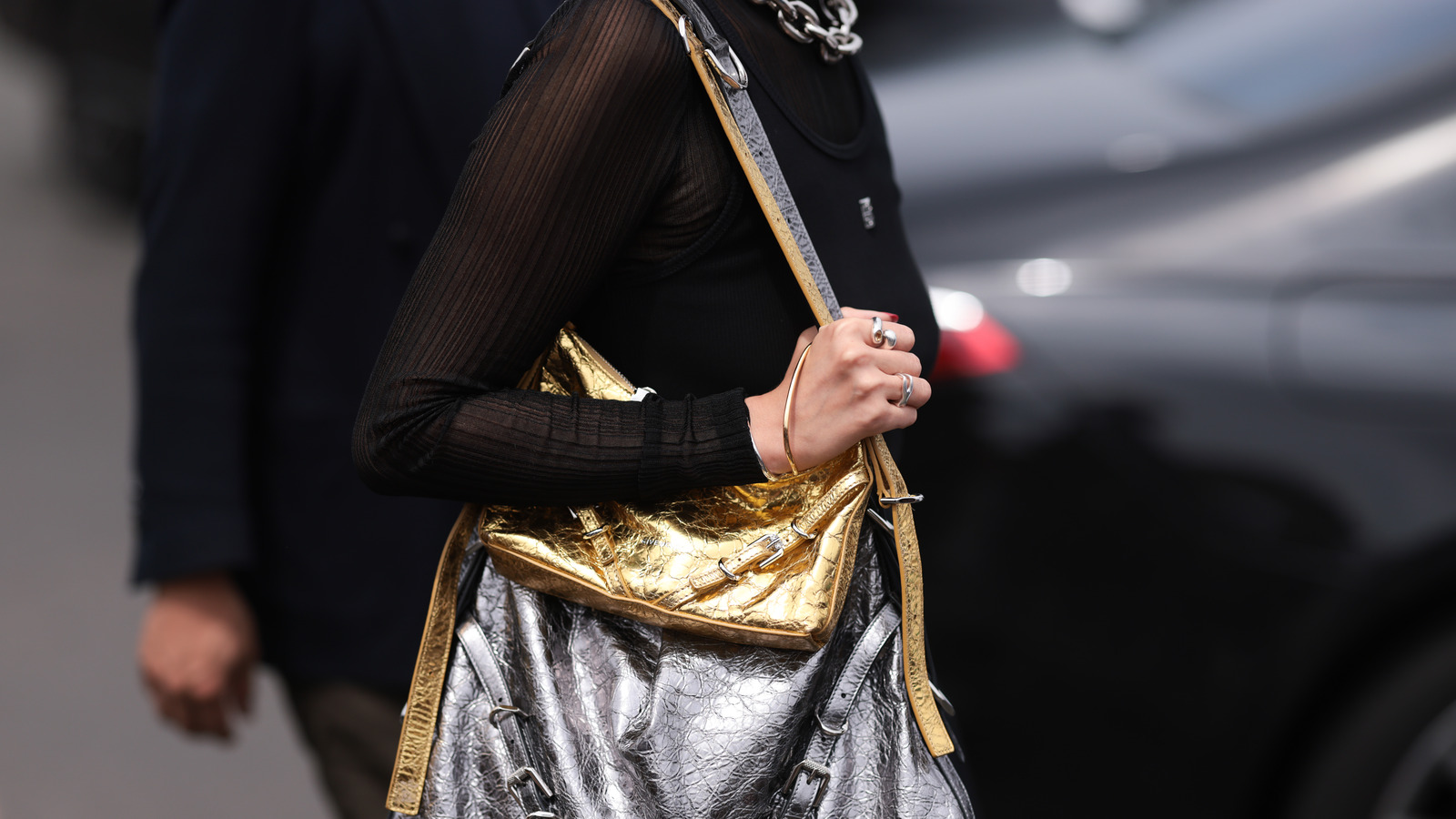 Gold Bags: The Accessory Helping Us Master The Metallic Y2K Trend