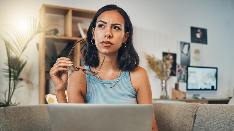 Woman wondering 