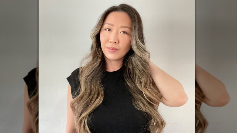 Ouai Volume Spray wavy hair