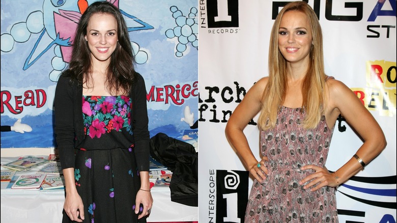 Erin Cahill with brunette and blond hair