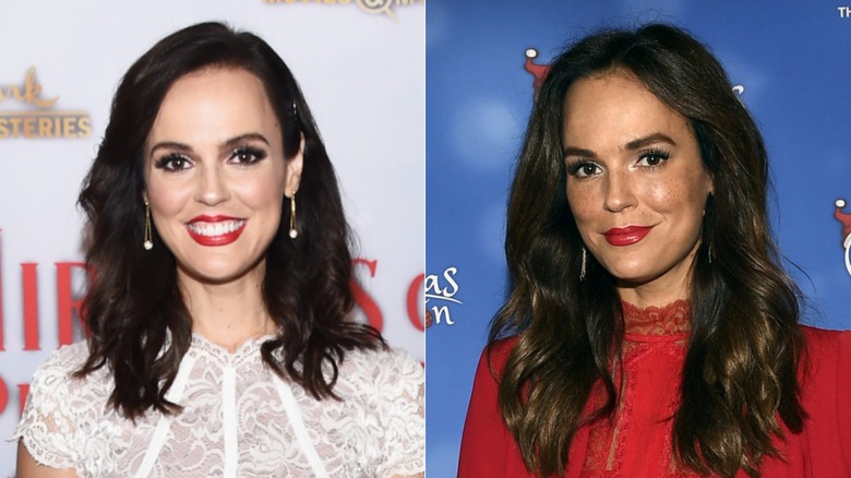 Erin Cahill with red lipstick