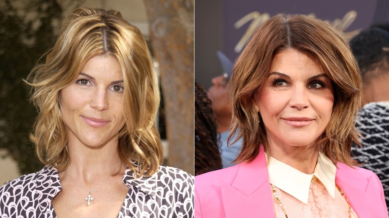 Side-by-side photos of Lori Laughlin in 2001 and 2026