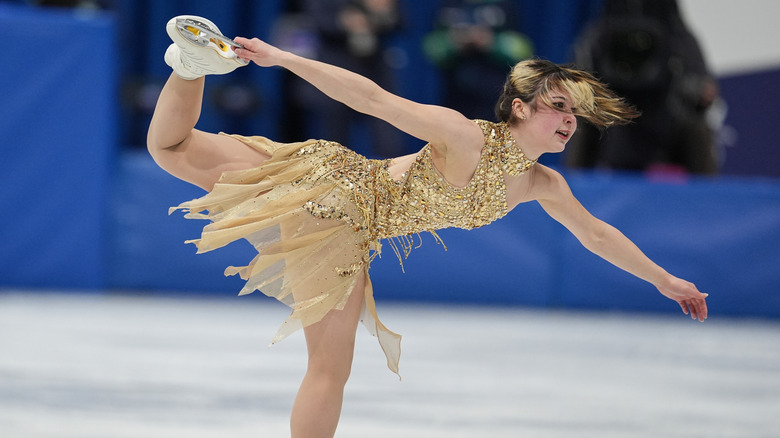 Alysa Liu skating at the 2026 Olympics