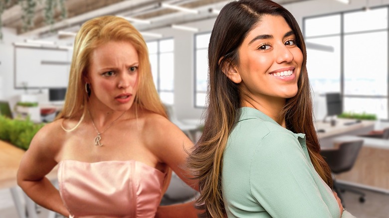 Woman ignoring Regina George's mockery