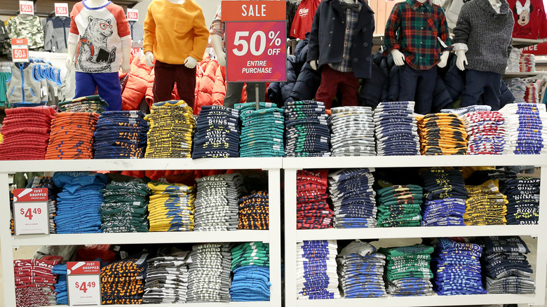 Old Navy clothing display