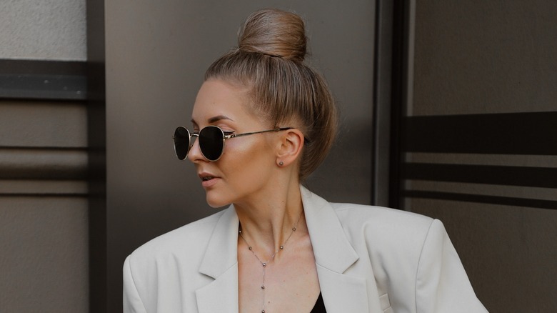 Sleek high bun