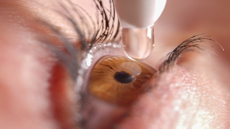 Close up of eye drops
