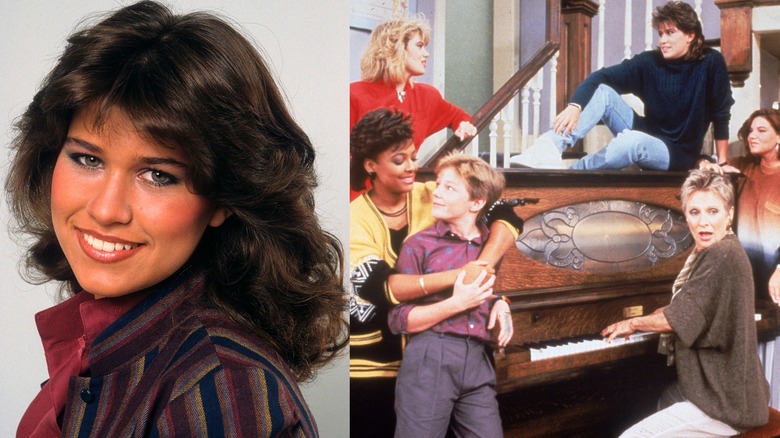 Split image of Nancy McKeon and the cast of The Facts of Life