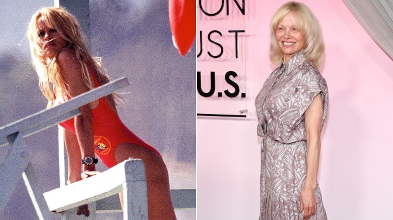 Pamela Anderson on the "Baywatch" set and at the 2026 Fashion Trust Awards