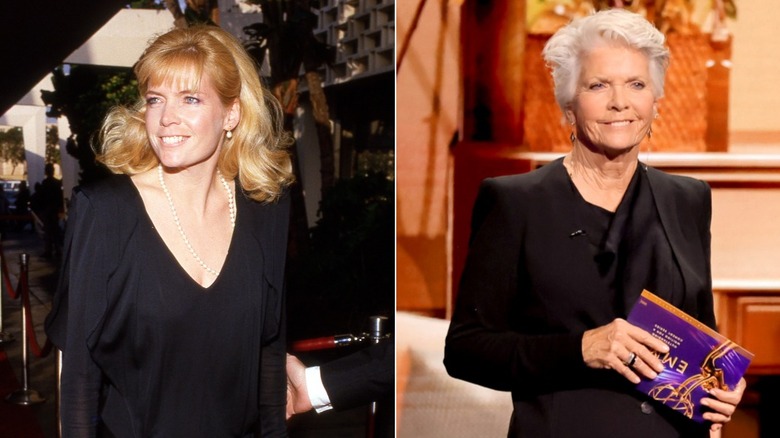 meredith baxter in the 1980s and at the 76th primetime emmys in 2024