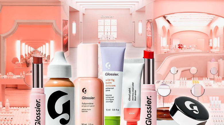 Composite image Glossier products