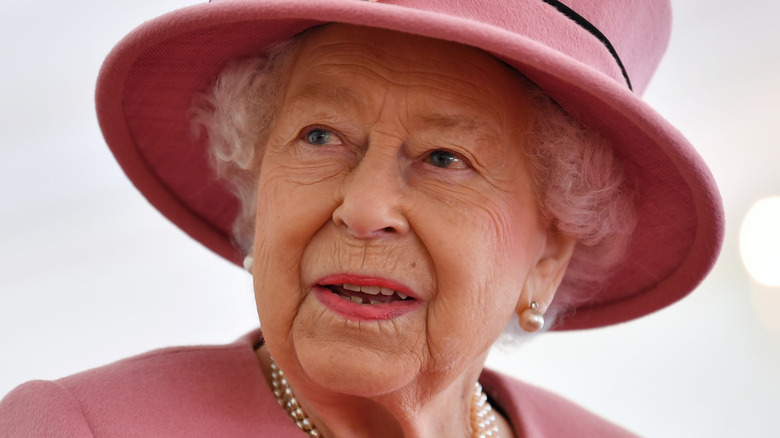 Queen Elizabeth II in pink
