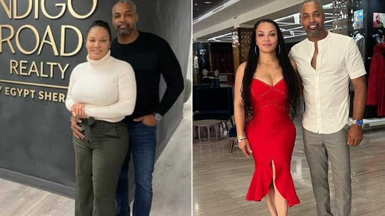 Egypt Sherrod and Mike Jackson pose for photos