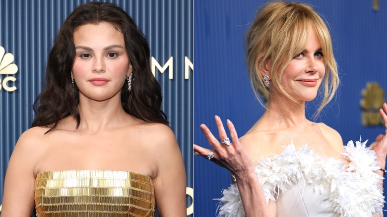 Selena Gomez and Nicole Kidman in diamond earrings at the 2026 Emmys