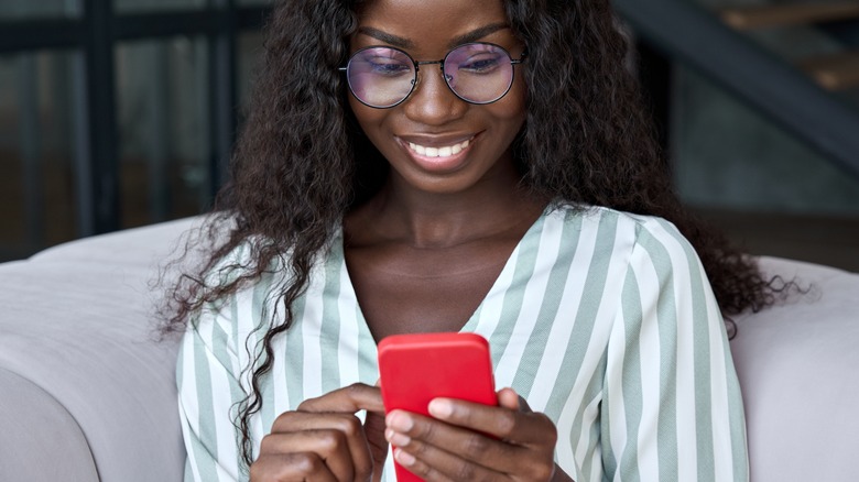 Woman on her phone