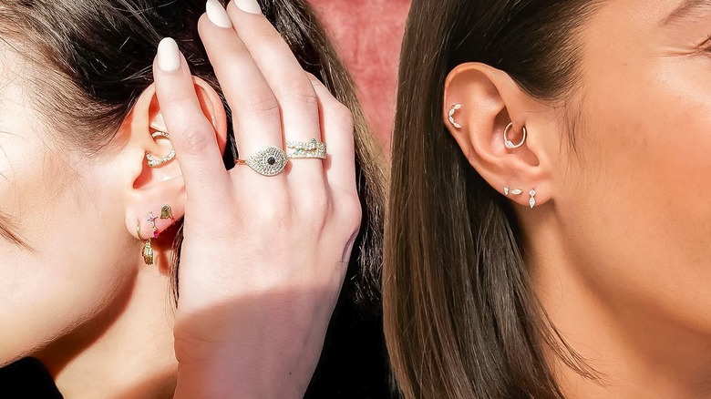 Two women with a daith piercing