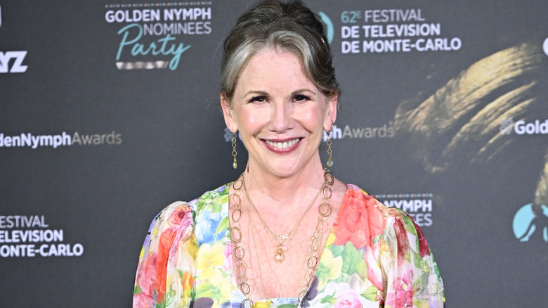 Melissa Gilbert in a floral dress