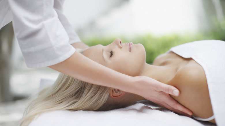 woman getting a massage