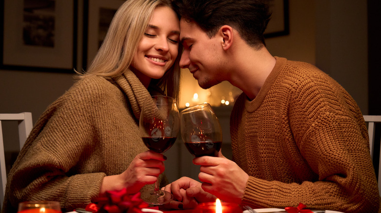 Couple having romantic dinner