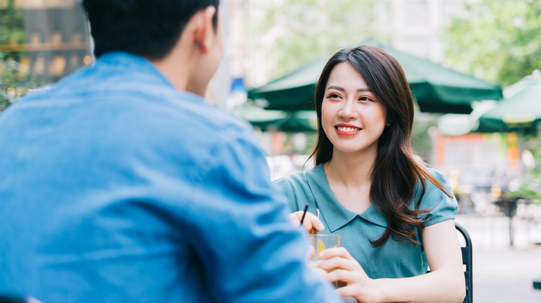 Young couple out to coffee