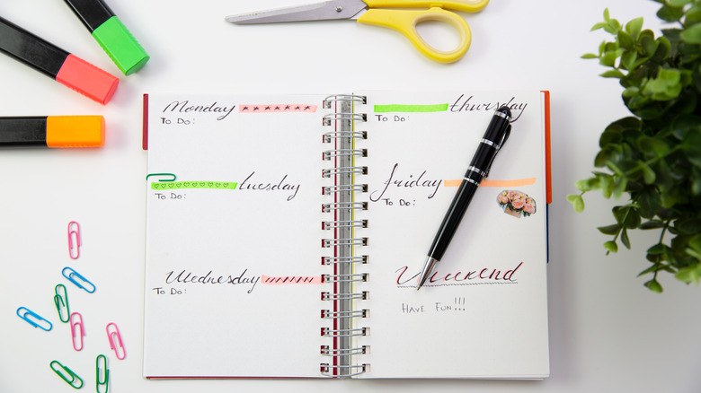 Sample bullet journal layout